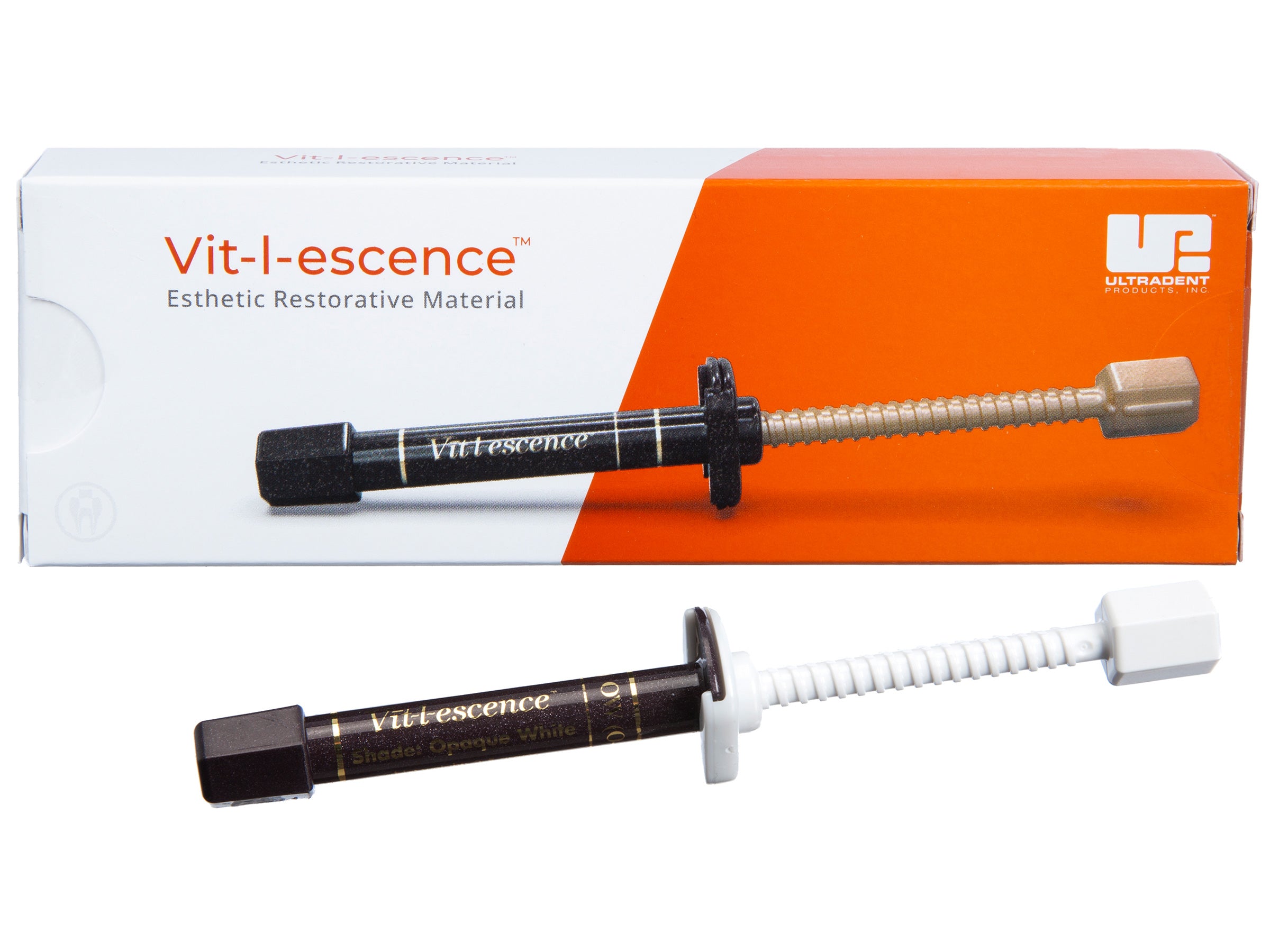 Ultradent 1182 Vit-l-escence Esthetic Restorative Material Syringe Opaque White Ultradent 1182 Vit-l-escence Esthetic Restorative Material Syringe Opaque White
